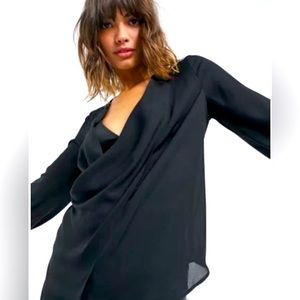 ASOS Drapey Black Blouse